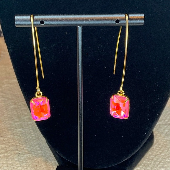 Sorrelli Pink Crystal Earrings - Picture 1 of 3